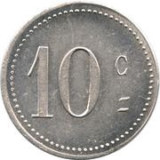 10 Centimes - Mairie de Laroque d'Olmes - Ariége [09], France,  reverse image