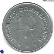 10 Centimes, France, 1917 reverse image