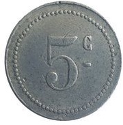 5 Centimes - Cuxac D'Aude [11], France, 1917 reverse image