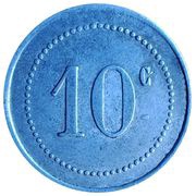 10 Centimes - Cuxac D'Aude, France, 1917 reverse image
