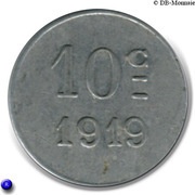 10 Centimes, France, 1917-1919 reverse image