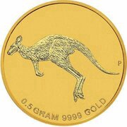 2 Dollars - Elizabeth II 4th Portrait - Mini Roo - Gold Bullion Coin, Australia, 2015 reverse image