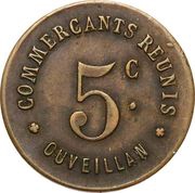 5 Centimes - Commerçants réunis - Ouveillan [11] obverse image