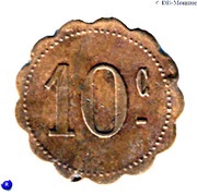 10 Centimes, France,  reverse image