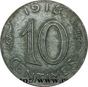 10 Centimes - Chambre de Commerce - Marseille [13] Zinc Pattern, France, 1918 reverse image