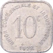 10 Centimes, France, 1922 reverse image