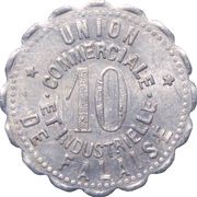 10 Centimes, France, 1921 reverse image