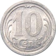 10 Centimes, France, 1922 reverse image