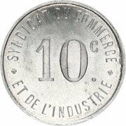 10 Centimes, France, 1917 reverse image
