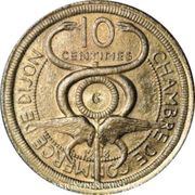 10 Centimes - Chambre de commerce - Dijon [21] Brass Pattern obverse image