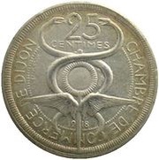 25 Centimes - Chambre de commerce - Dijon [21] Silver Pattern obverse image
