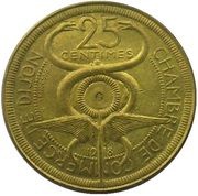 25 Centimes - Chambre de commerce - Dijon [21] Brass Pattern obverse image