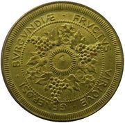 25 Centimes - Chambre de commerce - Dijon [21] Brass Pattern, France, 1918 reverse image