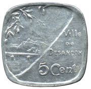 5 Centimes, France, 1917 reverse image