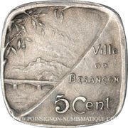 5 Centimes - ville de Besançon [25] Silver, France, 1917 reverse image