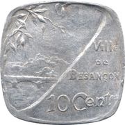 10 Centimes, France, 1917 reverse image