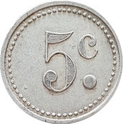 5 Centimes - Union Donzèroise Donzère, France,  reverse image