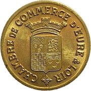 25 Centimes - Chambre de commerce - Eure-et-Loir [28] Brass obverse image