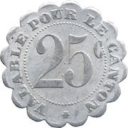 25 Centimes, France, 1921 reverse image