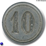 10 Centimes, France,  reverse image