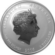 2 Dollars - Elizabeth II 4th Portrait - Year of the Monkey - Silver Bullion Coin obverse image
