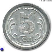 5 Centimes, France, 1922 reverse image