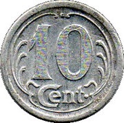 10 Centimes, France, 1922 reverse image