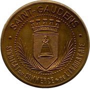 10 Centimes - Syndicat du Commerce et de l'Industrie - Saint-Gaudens [31] Brass obverse image
