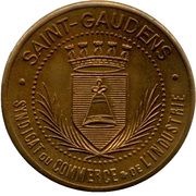 25 Centimes - Syndicat du Commerce et de l'Industrie - Saint-Gaudens [31] Brass obverse image