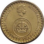 2 Dollars - Elizabeth II 4th Portrait - 50th Anniversary of Decimal Currency obverse image