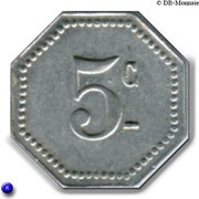 5 Centimes, France,  reverse image