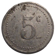 5 Centimes, France,  reverse image