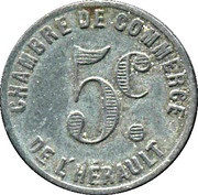 5 Centimes, France,  reverse image
