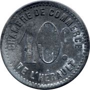 10 Centimes, France,  reverse image