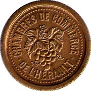 10 Centimes - Chambres de Commerce - Hérault [34] Brass obverse image