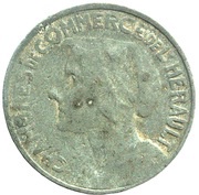 25 Centimes - Chambres de Commerce - Hérault [34] Zinc, close dates obverse image
