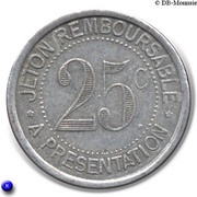 25 Centimes, France, 1921 reverse image
