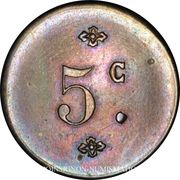 5 Centimes - Union des commerçants - Montagnac [34], France,  reverse image