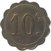 10 Centimes - Montagnac [34], France,  reverse image