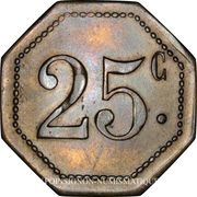 25 Centimes - Union des commerçants - Montagnac [34], France,  reverse image