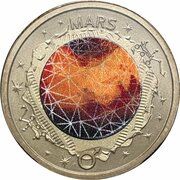 2 Dollars - Elizabeth II 4th Portrait - Planetary Coins - Mars, Australia, 2017 reverse image