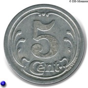 5 Centimes - Chambre de Commerce - Landes [40], France, 1921-1922 reverse image