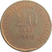 20 Centimes - Chambre de Commerce - Blois [41] Copper, France, 1918 reverse image
