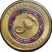 2 Dollars - Elizabeth II 4th Portrait - Possum Magic - Vegemite Hush, Australia, 2017 reverse image