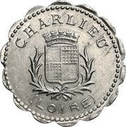 25 Centimes - Union commerciale et industrielle - Charlieu [42] Scalloped Pattern obverse image