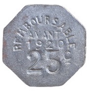 25 Centimes reverse image