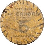 5 Centimes - City of Cahors obverse image