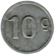10 Centimes, France, 1922 reverse image
