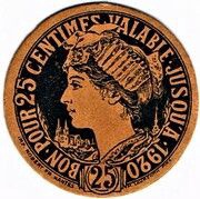 25 Centimes - Chambre de Commerce de Cholet 49 reverse image