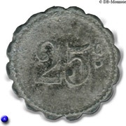 25 Centimes Saint-Menehould, UCM, France,  reverse image
